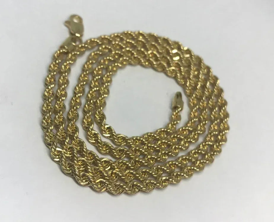 10 Karat Yellow Hollow Gold Rope Chain image 0