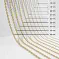 10 Karat Yellow Hollow Gold Rope Chain image 3