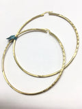 10 Karat Yellow Gold Large Hoop Earings image 0
