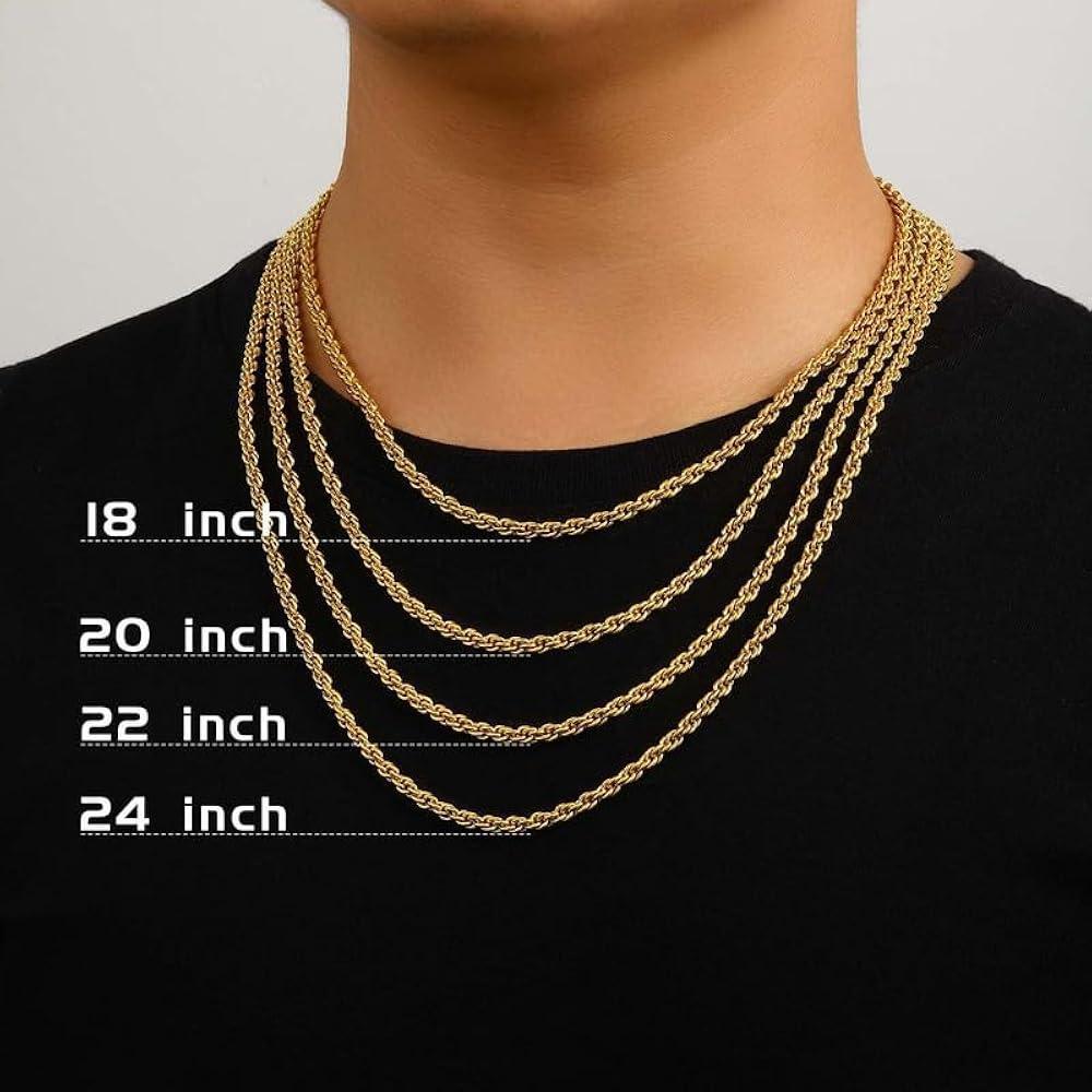 10K Gold Solid Rope Chain image 2